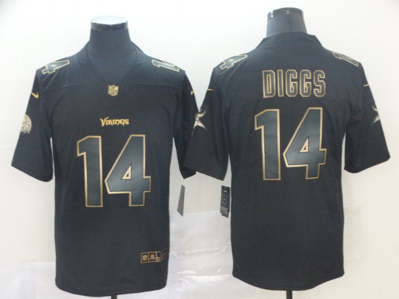 Men Minnesota Vikings #14 Diggs Nike Vapor Limited Black Golden NFL Jerseys->minnesota vikings->NFL Jersey